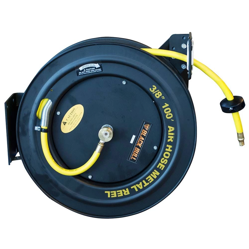 Black Buck Black Bull 100 Foot Retractable Air Hose Reel With Auto Rewind 5 Black Buck Black Bull 100 Foot Retractable Air Hose Reel With Auto Rewind - Image 3