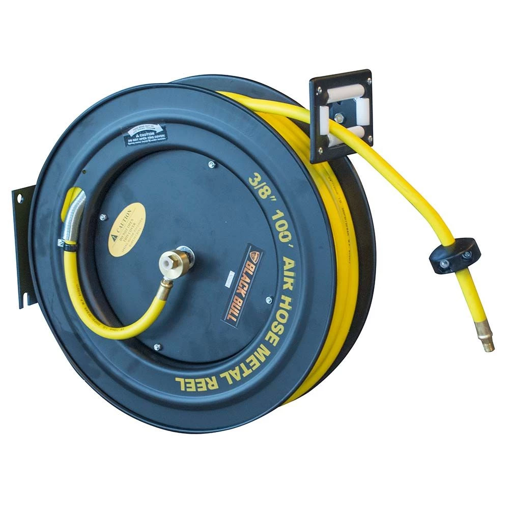 Black Buck Black Bull 100 Foot Retractable Air Hose Reel With Auto Rewind 3 Black Buck Black Bull 100 Foot Retractable Air Hose Reel With Auto Rewind