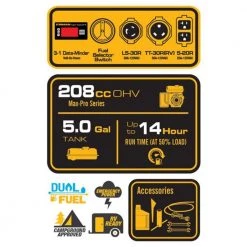 Firman Hybrid Dual Fuel Portable Generator -Outlet Sika Tools Sotre 0002931 4