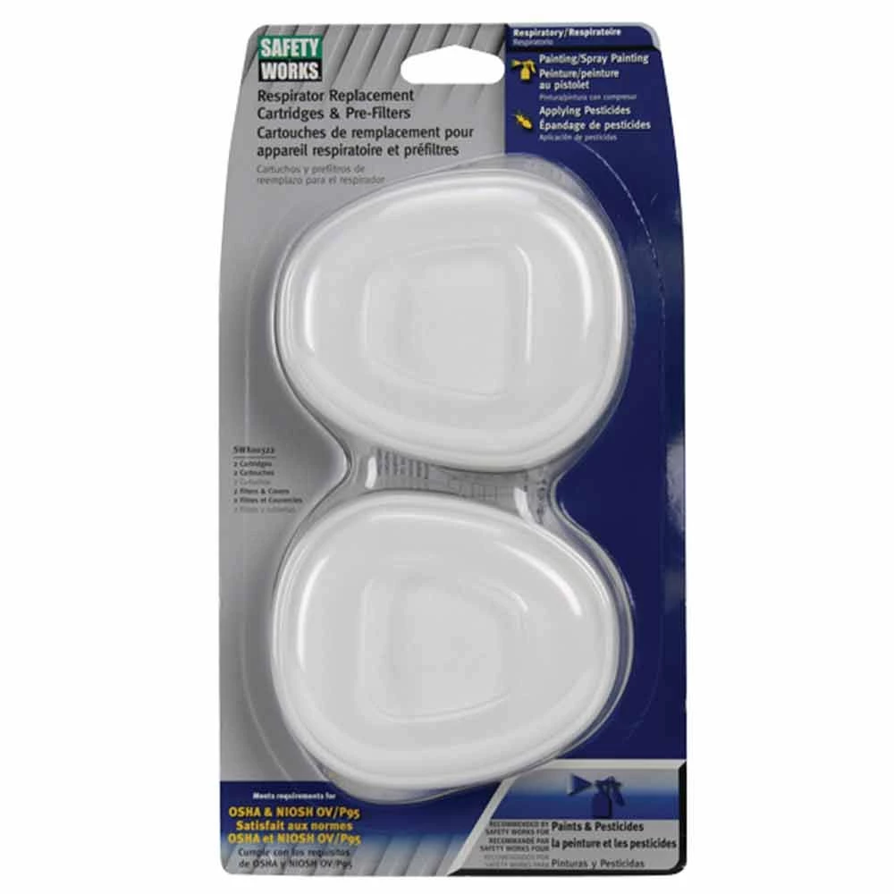 Safety Works Paint & Pesticide Respirator Replacement Cartridges And Pre-Filters 4 Safety Works Paint & Pesticide Respirator Replacement Cartridges And Pre-Filters - Image 2