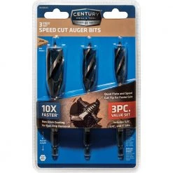 Century Drill & Tool 3 Piece Speed Cut Auger Bit Set