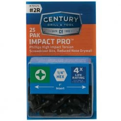 Century Drill & Tool Drywall Screwdriver Bit - Phillips #2R X 1 In. - 25 Pack
