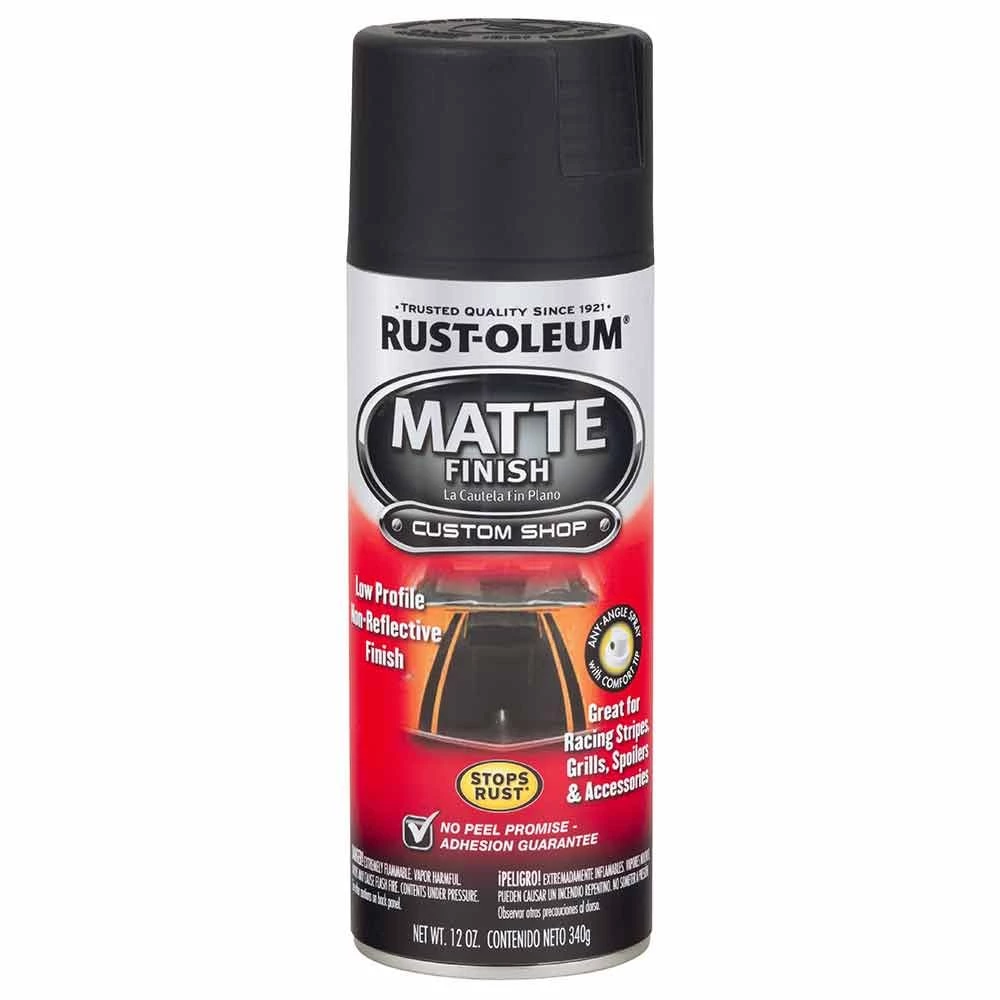 Rust-Oleum Automotive Spray Paint Matte Black 12 Oz. 3 Rust-Oleum Automotive Spray Paint Matte Black 12 Oz.
