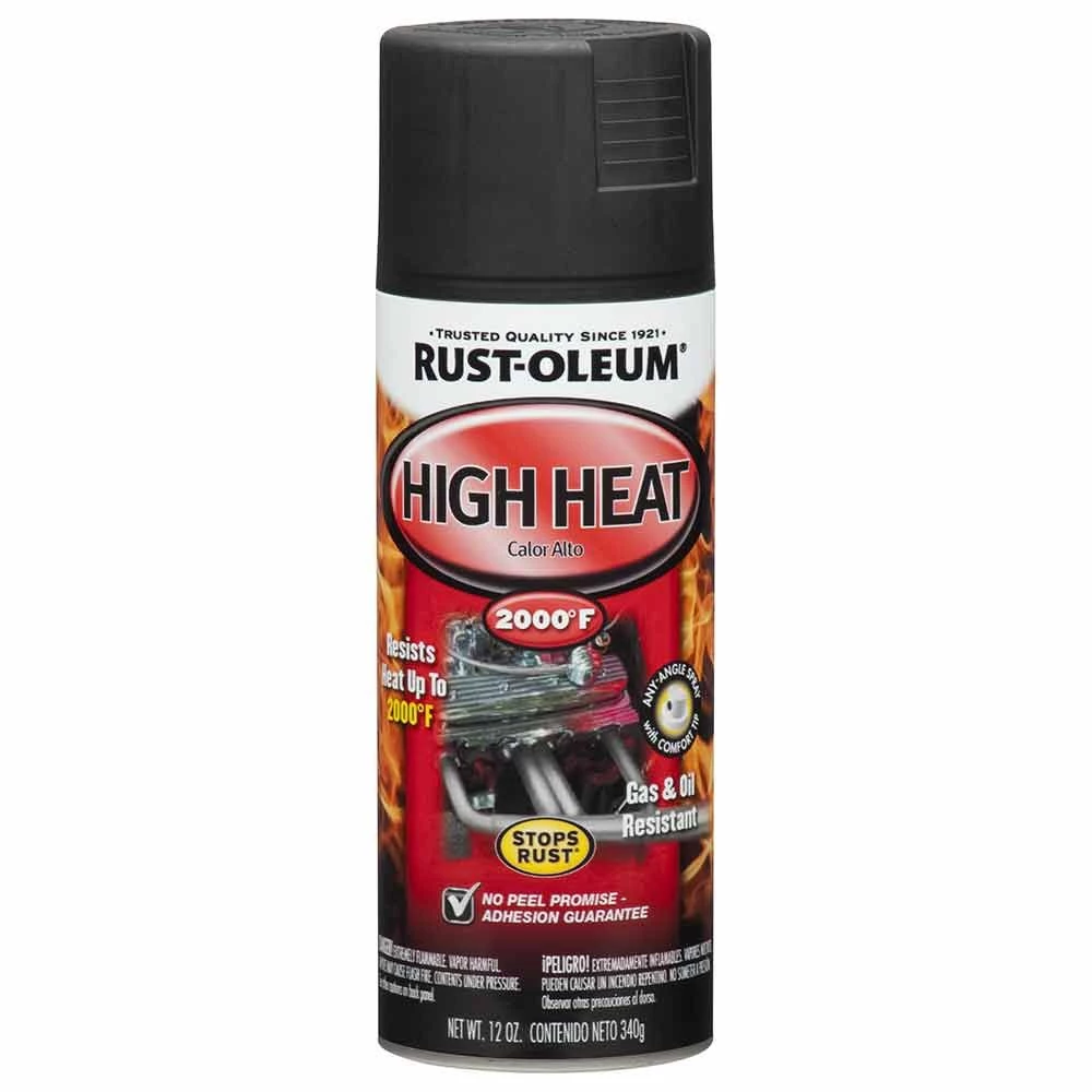 Rust-Oleum Automotive High Heat Enamel Spray Flat Black 12 Oz. 3 Rust-Oleum Automotive High Heat Enamel Spray Flat Black 12 Oz.