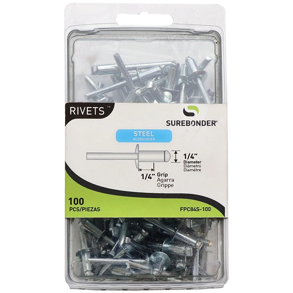 Surebonder Steel Rivets 1/4 In. Diameter 100 Ct. 3 Surebonder Steel Rivets 1/4 In. Diameter 100 Ct.