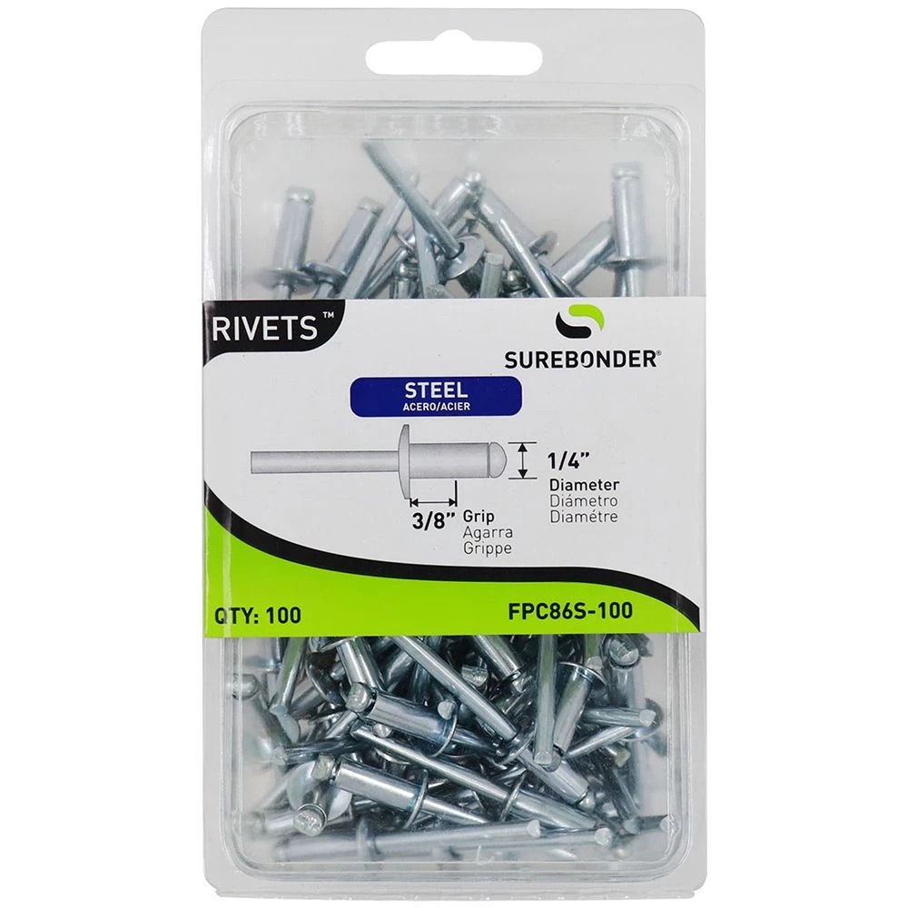 Surebonder Steel Rivets 1/4 In. Diameter 100 Ct. 4 Surebonder Steel Rivets 1/4 In. Diameter 100 Ct. - Image 2