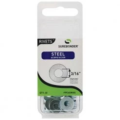 Surebonder Steel Rivet Washers 3/16 In. 40 Ct.