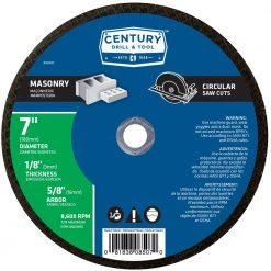 Century Abrasive Masonry Blade 7 In. X 1/8 In.
