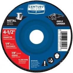 Century Metal Grinding Wheel 4-1/2 In. X 1/4 In. X 7/8 In.