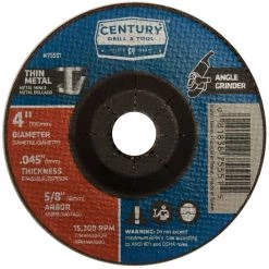 Century Thin Metal Grinding Wheel 4 In. X .045 In. X 5/8 In.