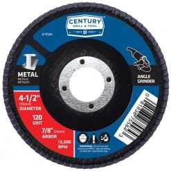 Century Zirconia Grit Flap Disc 4-1/2 In. - 120 Grit