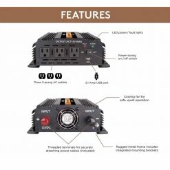 Duracell 1200 Watt High Power Inverter -Outlet Sika Tools Sotre 0052117 4