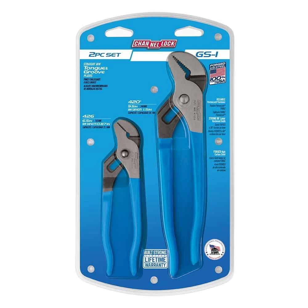 Channellock Tongue & Groove Pliers Set 2 Pc. 3 Channellock Tongue & Groove Pliers Set 2 Pc.