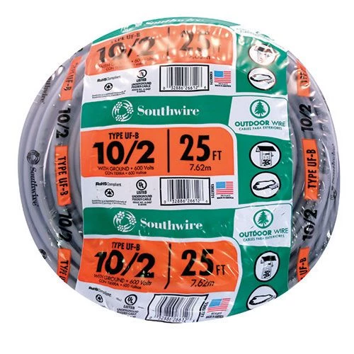 Southwire 10/2 CU UF-B W/G 3 Southwire 10/2 CU UF-B W/G