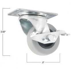 Titan Thermoplastic Rubber (TPR) 2 In. Swivel Top Plate Caster With Brake -Outlet Sika Tools Sotre 3880883 1