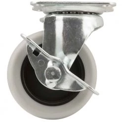 Titan Thermoplastic Rubber (TPR) 3 In. Swivel Top Plate Caster With Brake