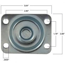 Titan Thermoplastic Rubber (TPR) 5 In. Swivel Top Plate Caster With Brake -Outlet Sika Tools Sotre 7295922 1