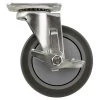 Titan Thermoplastic Rubber (TPR) 5 In. Swivel Top Plate Caster With Brake