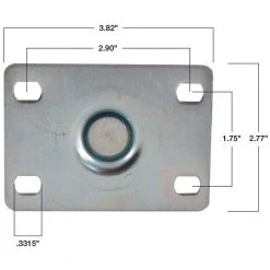 Titan Thermoplastic Rubber (TPR) 4 In. Swivel Top Plate Caster -Outlet Sika Tools Sotre 7295939 4