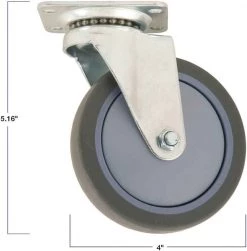 Titan Thermoplastic Rubber (TPR) 4 In. Swivel Top Plate Caster -Outlet Sika Tools Sotre 7295939 5