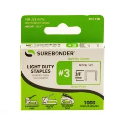 Surebonder No. 3 Light Duty Staples 3/8 In. -Outlet Sika Tools Sotre 7308292new