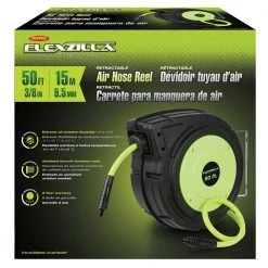 Legacy Flexzilla® Enclosed Plastic Retractable Air Hose Reel 3/8 In. X 50 Ft. -Outlet Sika Tools Sotre 7312163box