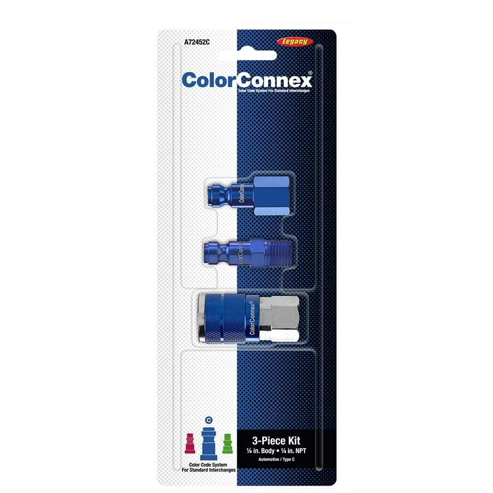 Legacy Automotive Series Type C Body Coupler And Plug Kit 1/4 In. 3 Pc. 3 Legacy Automotive Series Type C Body Coupler And Plug Kit 1/4 In. 3 Pc.
