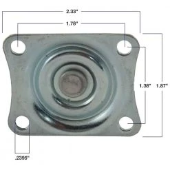 Titan Thermoplastic Rubber (TPR) 2 In. Swivel Top Plate Caster -Outlet Sika Tools Sotre 7399410 1