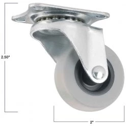 Titan Thermoplastic Rubber (TPR) 2 In. Swivel Top Plate Caster -Outlet Sika Tools Sotre 7399410 2