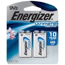 Energizer Ultimate Lithium 9-V Battery 2 Pk.