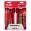 Milwaukee® SHOCKWAVE™ RED HELIX™ Titanium Drill Bit Set - 10 PC -Outlet Sika Tools Sotre 7409716