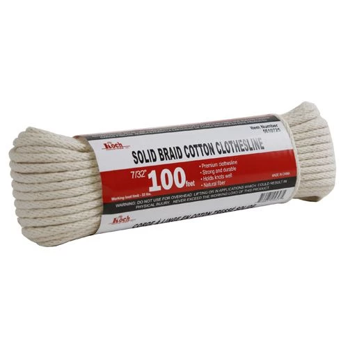 Koch Cotton/Poly Solid Braid Clothesline 7/32 In. X 100 Ft. 3 Koch Cotton/Poly Solid Braid Clothesline 7/32 In. X 100 Ft.