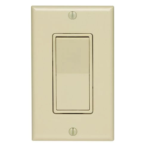 Leviton Decora Quiet Rocker With Matching Wallplate- Grounding 3 Leviton Decora Quiet Rocker With Matching Wallplate- Grounding