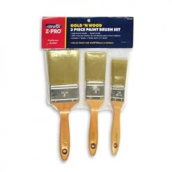 Premier Z-Pro Gold 'N Wood Paint Brush Set 3 Pc.