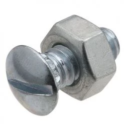 National V7653 Ribbed Neck Bolts & Nuts 1/4 In. - 20 X 1/2 In.