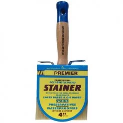 Premier Professional Polyester/Bristle Block Stainer Brushes 4 In.