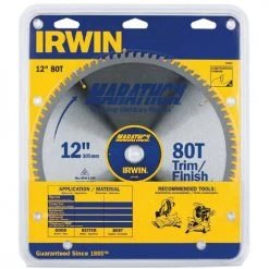 Irwin Marathon Miter / Table Saw Blade 12 In. 80T