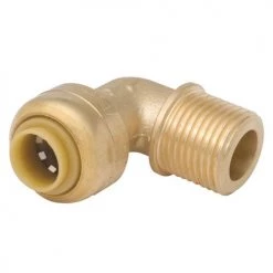 Sharkbite 90-Degree Push-Fit Dishwasher Elbow Lead Free 1/4 In. By 3/8 In. (1/2 In. OD) Male NPT