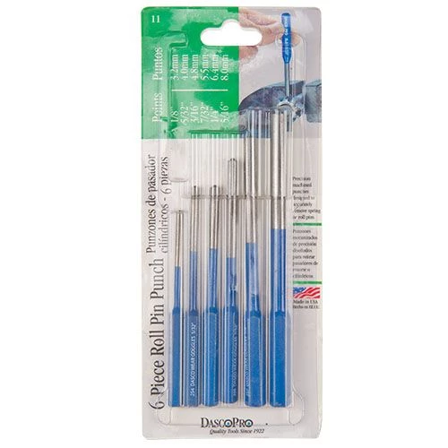Dasco Pro Roll Pin Punch Kit 6 Pcs. 3 Dasco Pro Roll Pin Punch Kit 6 Pcs.