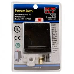 K-T Industries Pressure Push/Pull Switch 125 PSI
