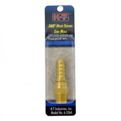 K-T Industries 360�° Hose Swivel End Male 1/4 In. Male NPT X 3/8 In. Barb