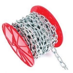 Koch Machine Chain Straight 2/0 Link Galvanized (Price Listed Is Per Foot)