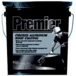 Premier Roof Coating Premium Fibered Aluminum 5 Gal.