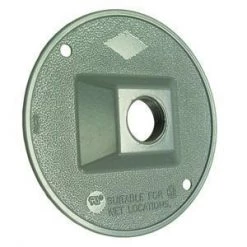 Cover Round Hole Gray 1 1/2 In