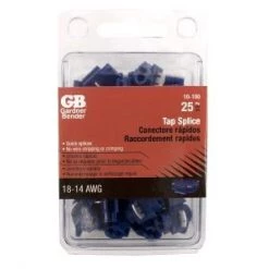 Gardner Bender Tap Splice, 18-14 AWG, Blue; 25/Clam, 5Clams/Master