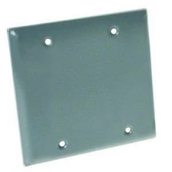 Blank Cover 2 Gang Gray