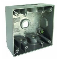 Box 2 Gang 5 1/2 In Holes Gray