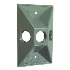 Cover 1 Gang 3 1/2 In Holes Gray