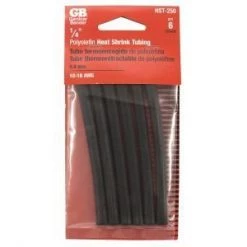 Gardner Bender Heat Shrink Tubing, 1/4" - 1/8" 4" L ; 6/Cd, 10Cds/Master