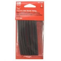 Gardner Bender Heat Shrink Tubing, 3/16" - 3/32" 4" L; 8/Cd, 10Cds/Master